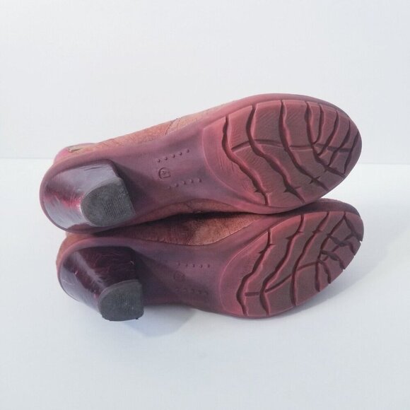 Maciejka S9/10 Leather Lace-up Heeled Boots Victorian Red - Picture 6 of 8